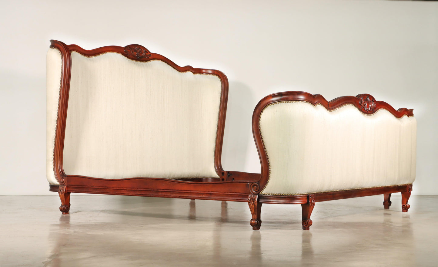 Contemporary Louis XV Style King Bed with Custom Carving
