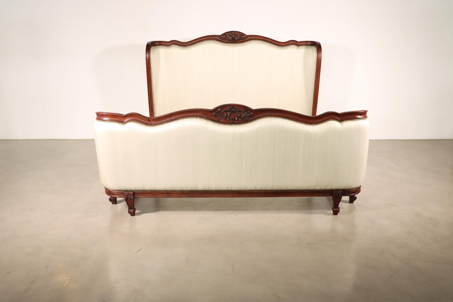 Contemporary Louis XV Style King Bed with Custom Carving