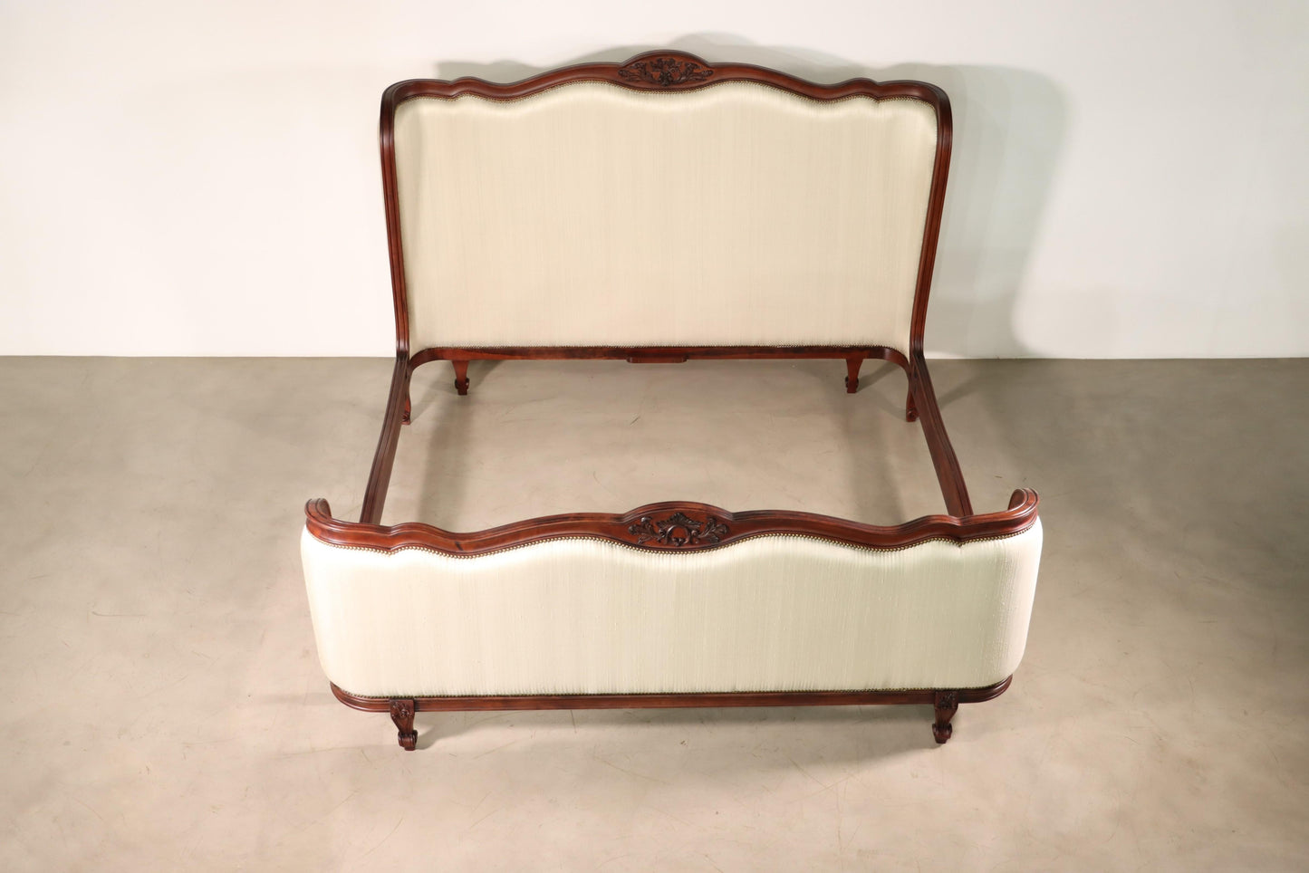 Contemporary Louis XV Style King Bed with Custom Carving