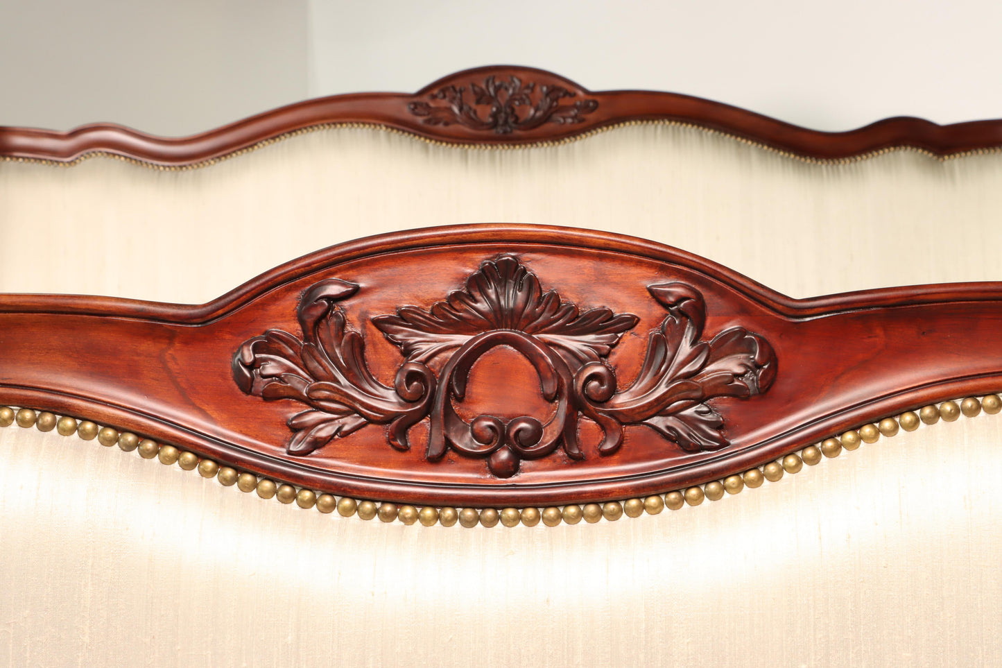 Contemporary Louis XV Style King Bed with Custom Carving