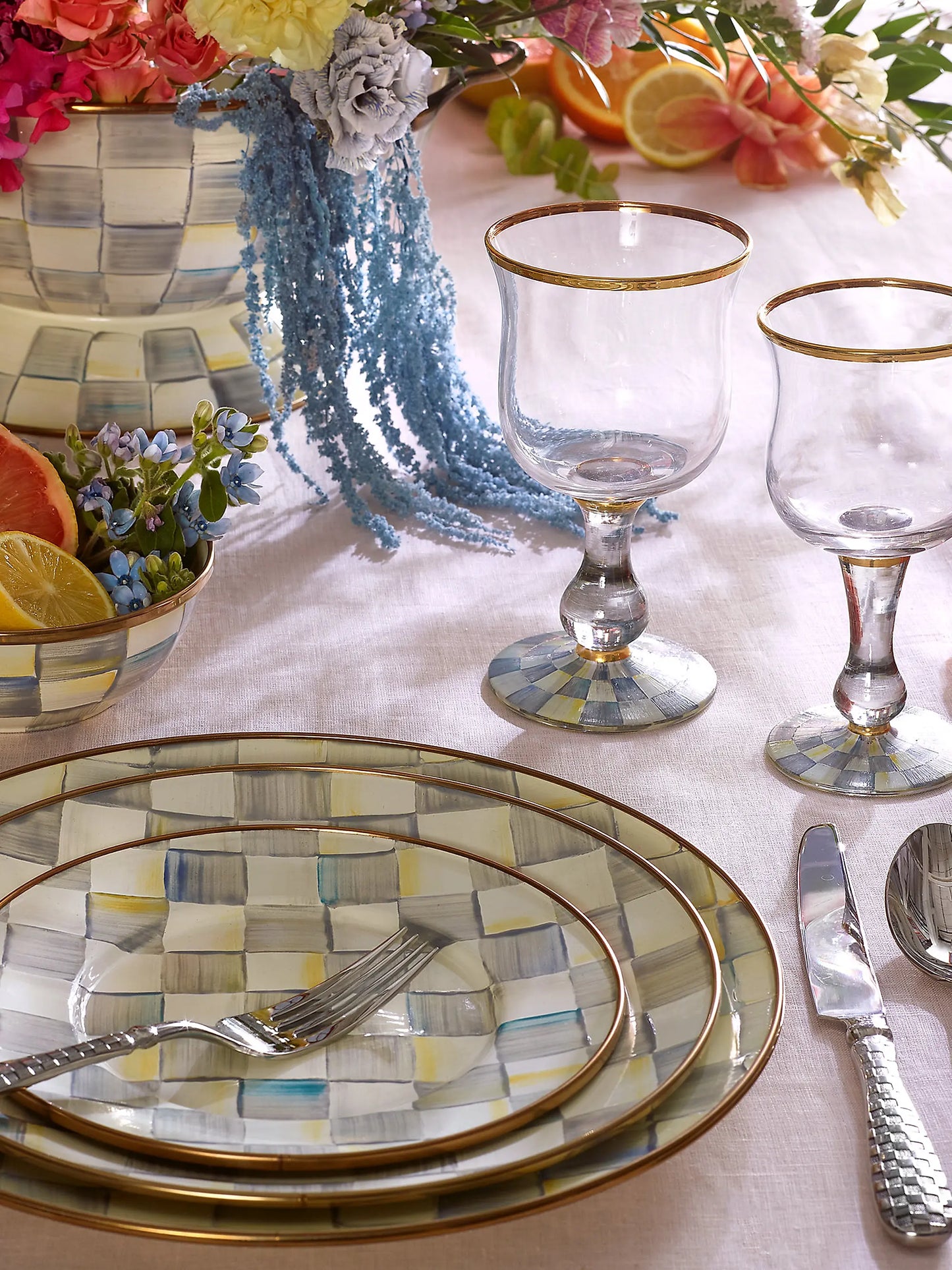 Sterling Check Everyday Enamel Bowl