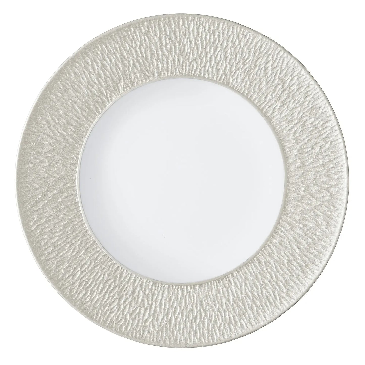 Pearl Grey Iridescent Porcelain Buffet Plate