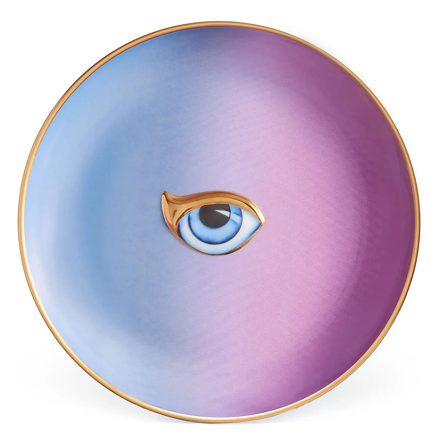 Blue-Purple Eye Motif Lito Dessert / Salad Plate
