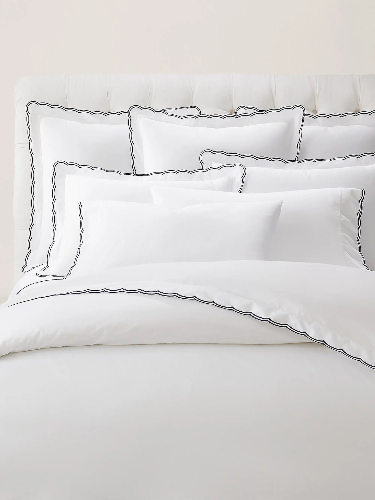 Malin Scallop Sateen Flat Sheet