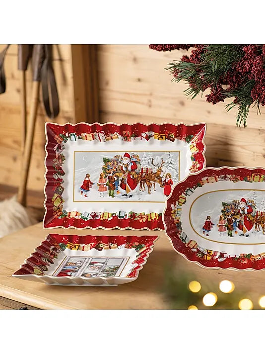 Toy's Fantasy Bowl Oval Large, Santa And Kids