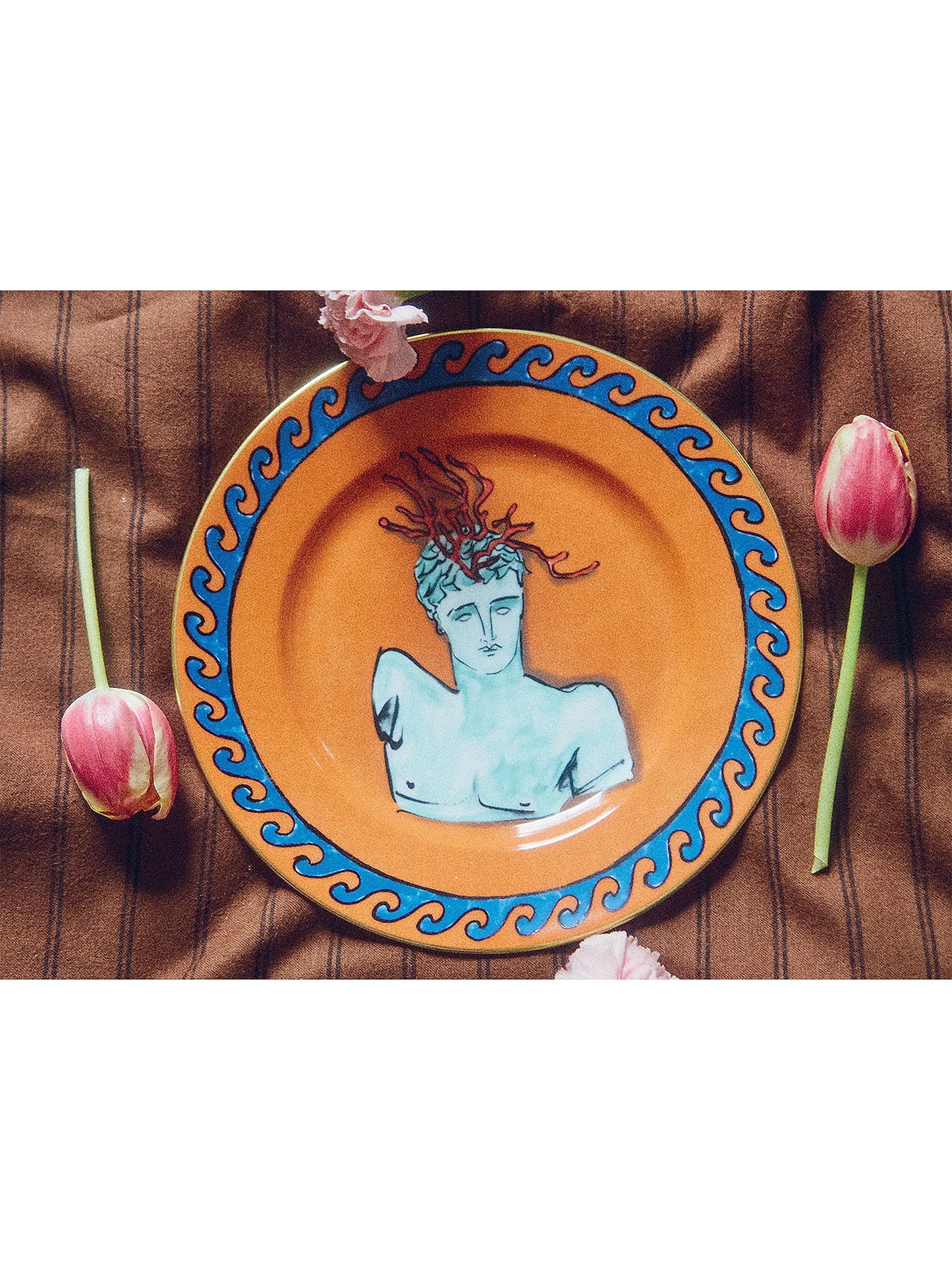 Il Viaggio di Nettuno Dessert Plate - Rock Orange