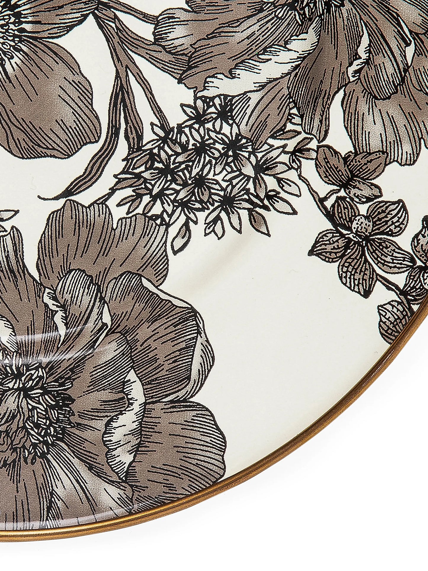 Sterling English Garden Enamel Salad / Dessert Plate