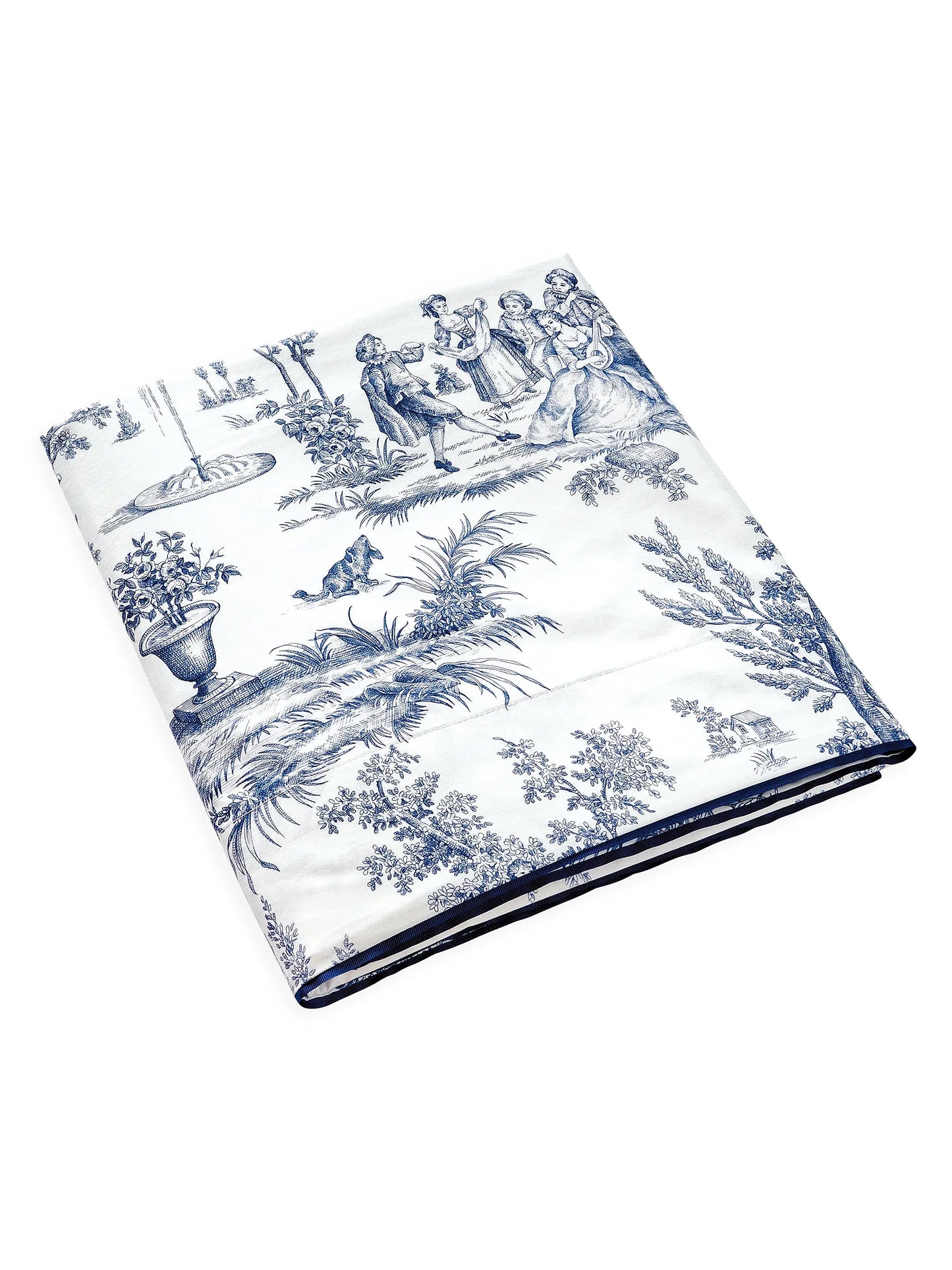 Galante Toile & Stripe Organic Cotton Sheet & Pillowcase Collection