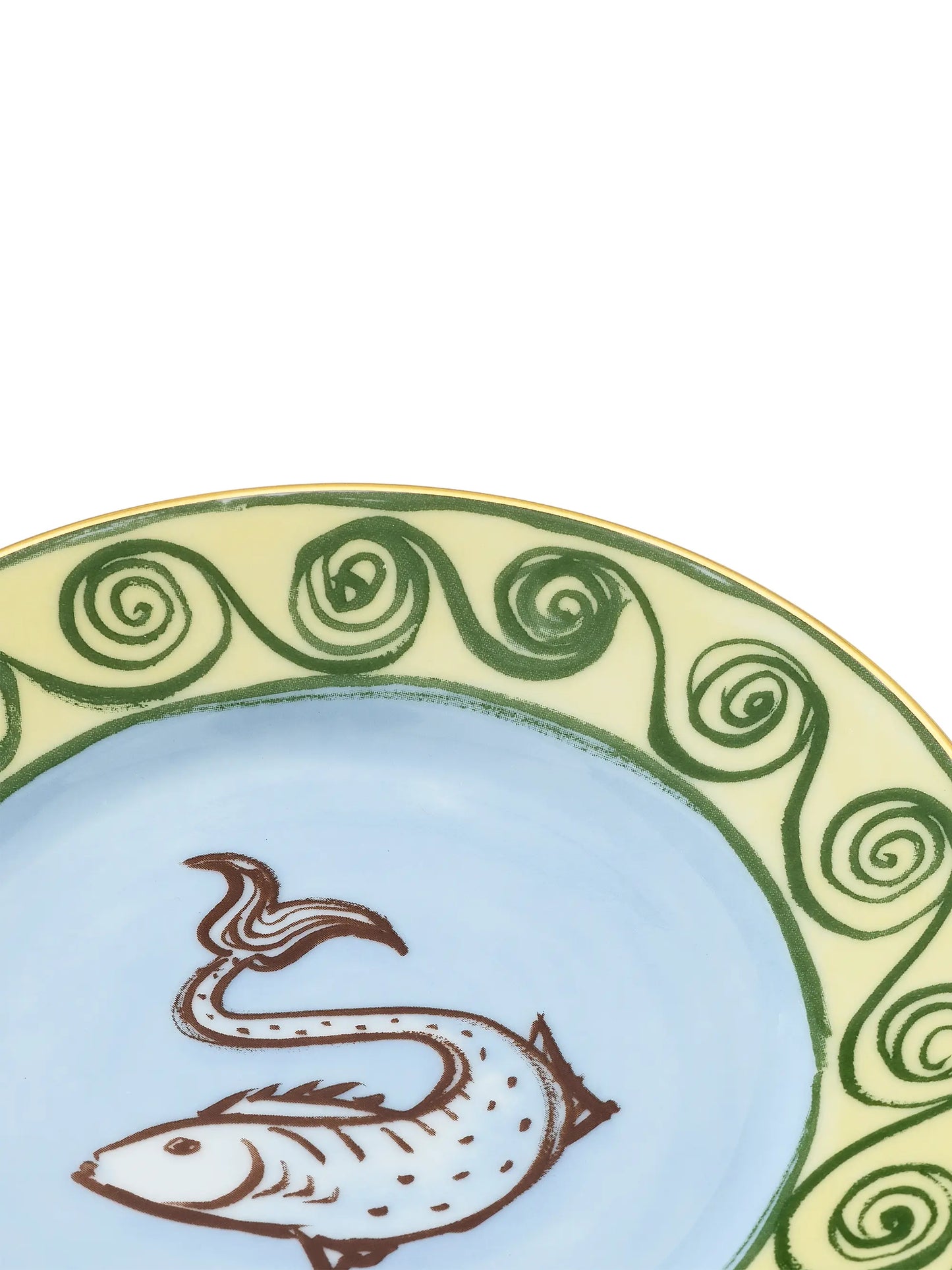 Celeste Giallo Flat Bread Plate