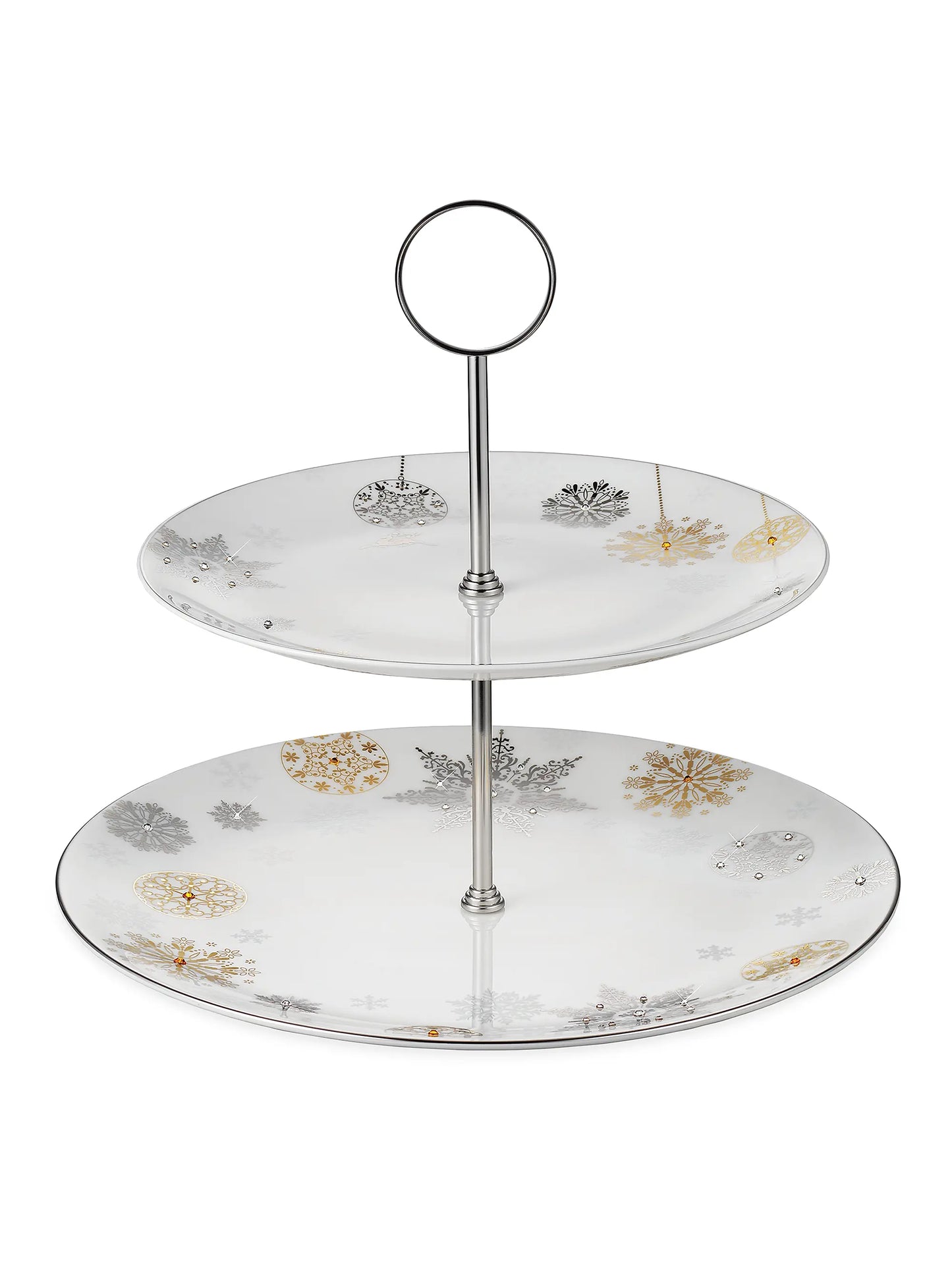 Winter Crystal 2-Tier Cake Stand