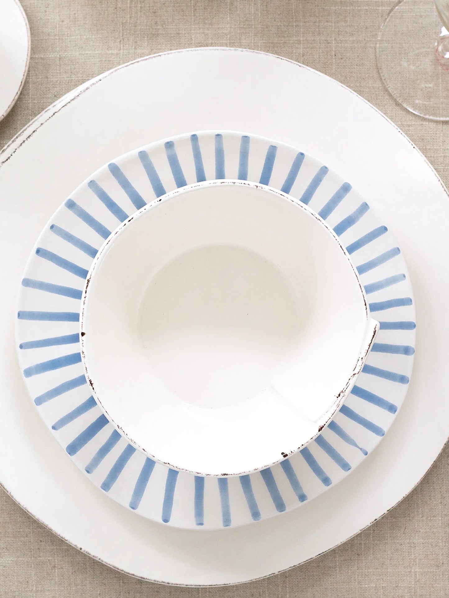 Lastra Linen Stoneware Dinner Plate