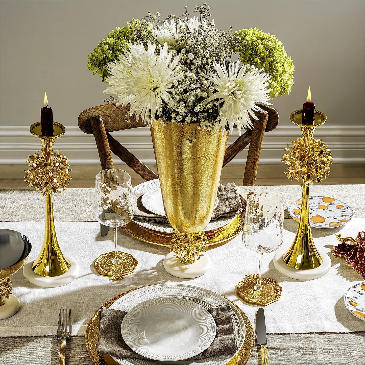 Hammertone Gold Charger Plate