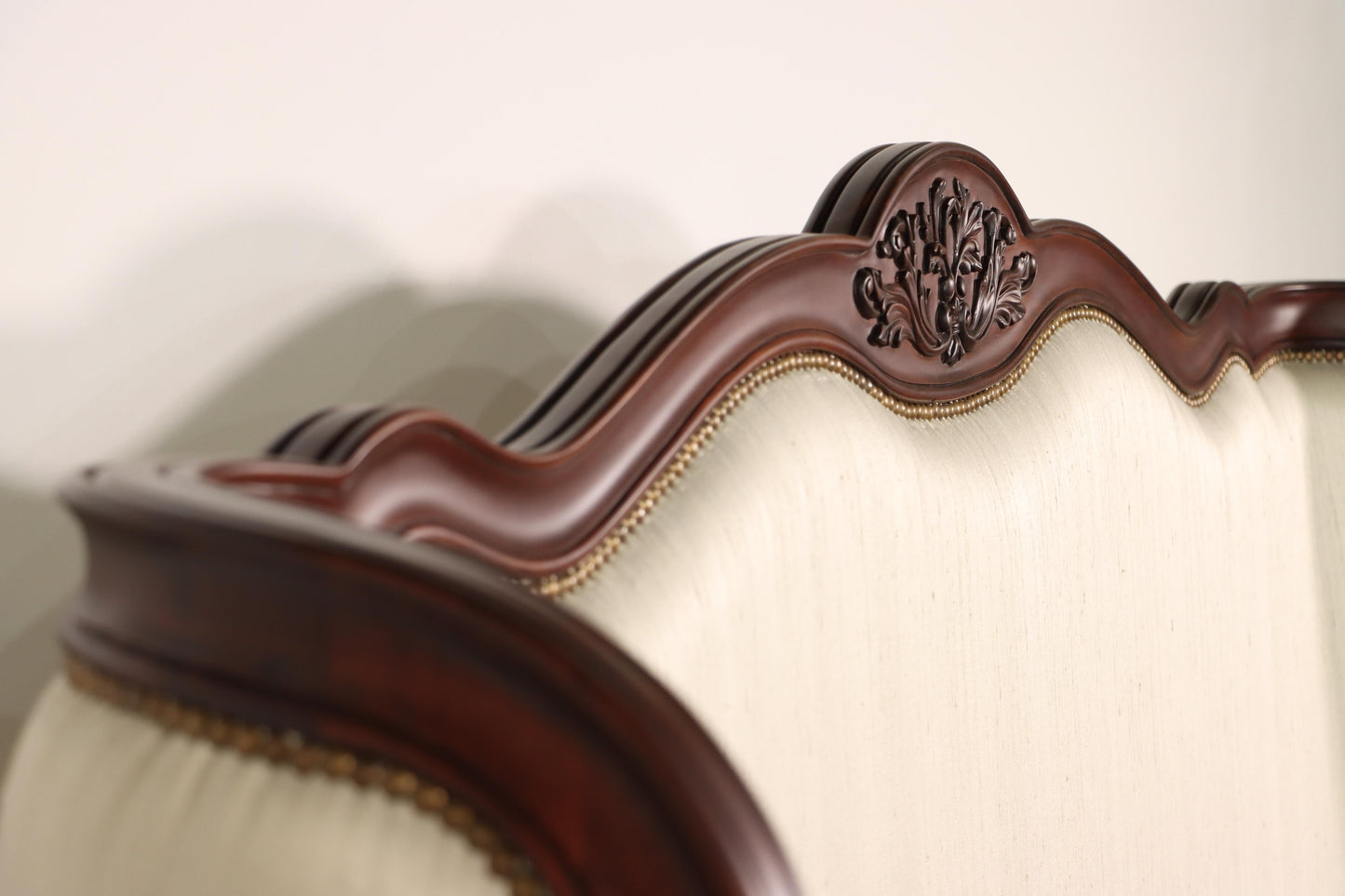 Contemporary Louis XV Style King Bed with Custom Carving