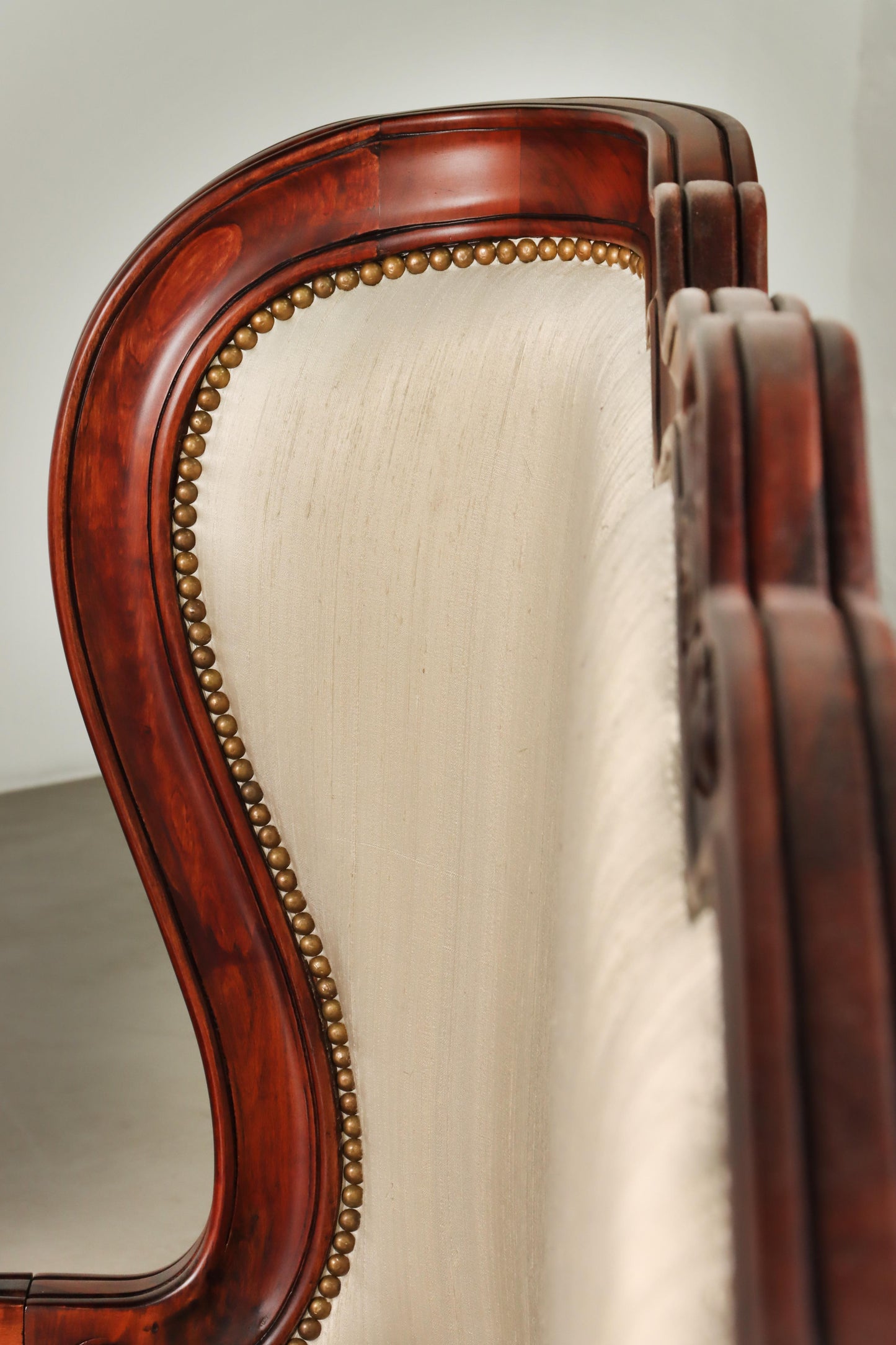 Contemporary Louis XV Style King Bed with Custom Carving