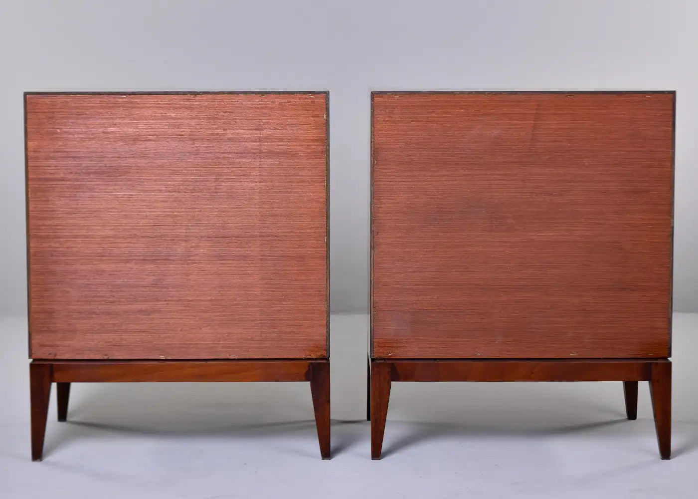 PAIR BESPOKE THREE-DRAWER WALNUT CHESTS – SET OF 2