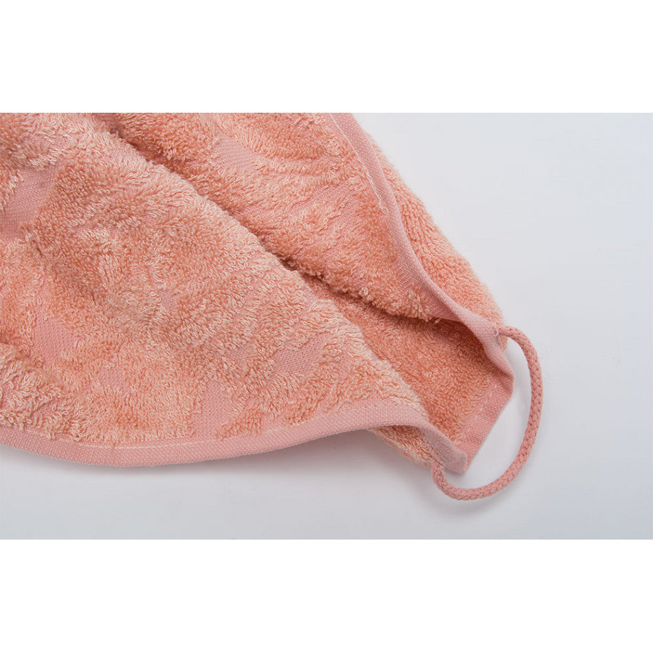 Bamboo towel Bamboo leaves, 70x140cm, salmon color, 550g/m2