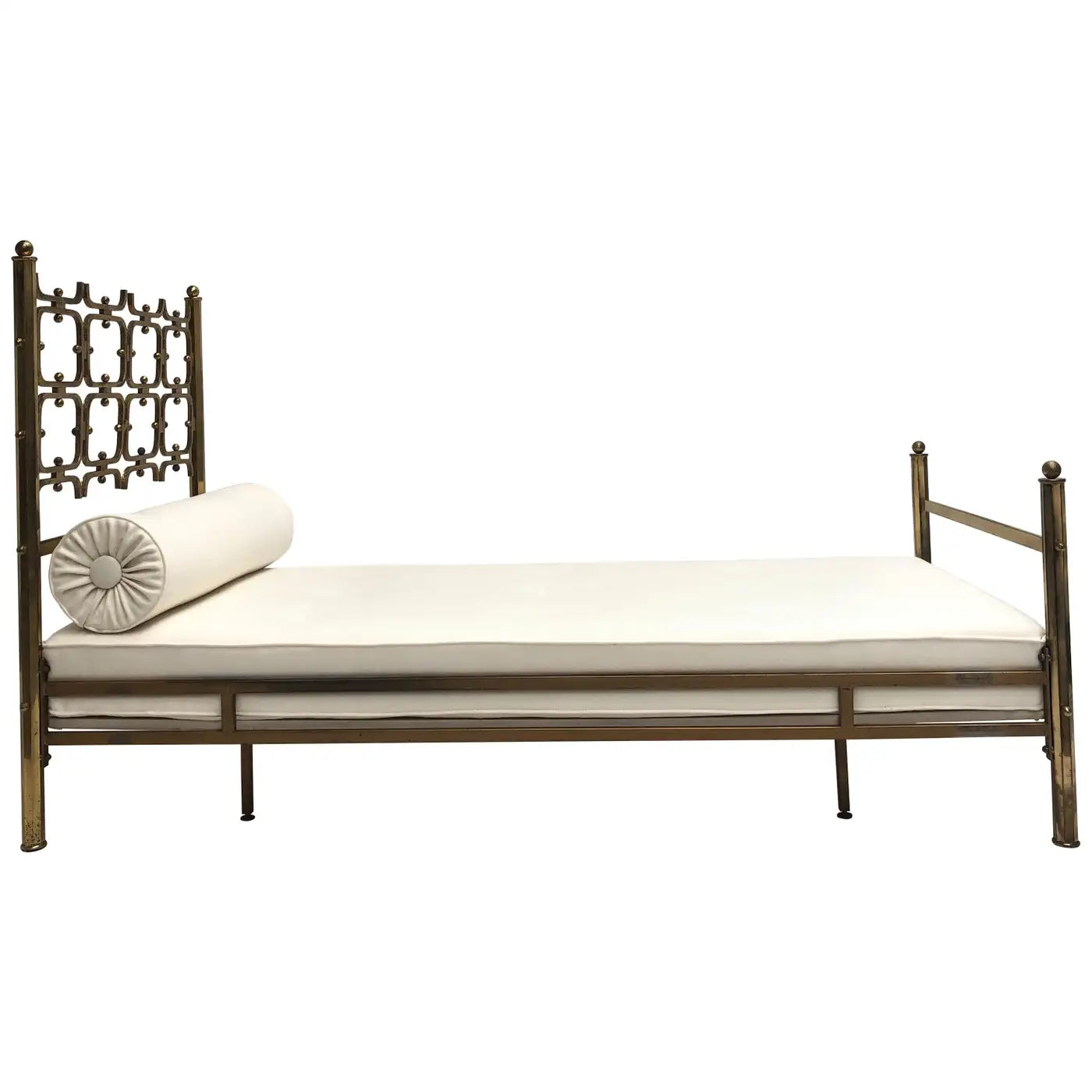 Sculptural form brass day bed