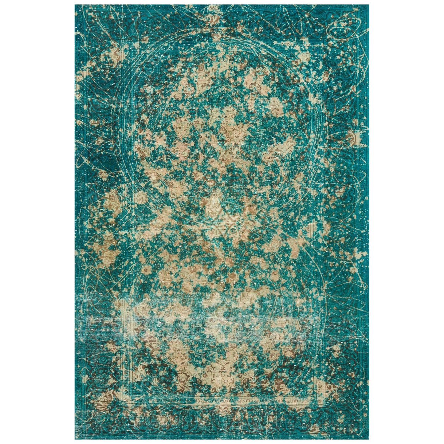 Schumacher Trifid Jade Hand-Knotted Wool Rug – 203 x 300 cm