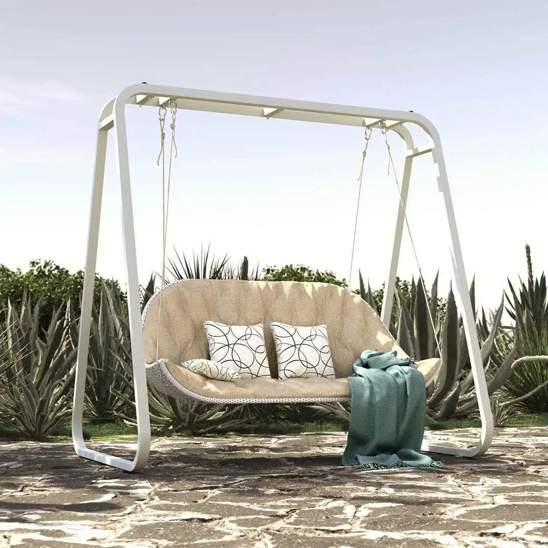 Outdoor Swing Sofa with Rope Detailing