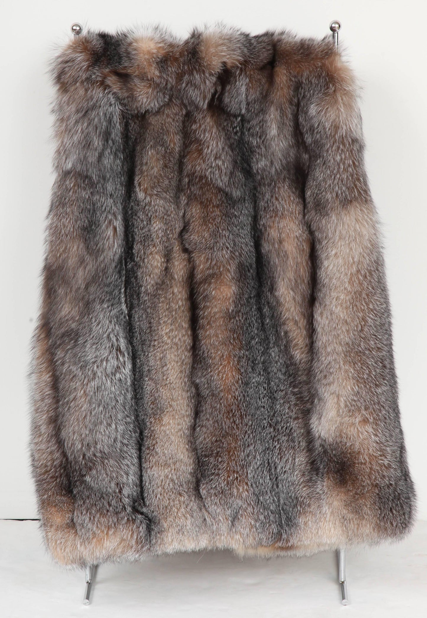 Full Skins with Wool Crystal Fox Fur Throw