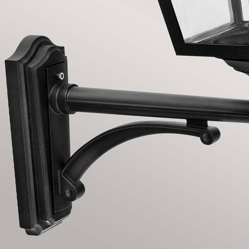 Large Outdoor Lantern Wall Light – Turin Grande (Black)