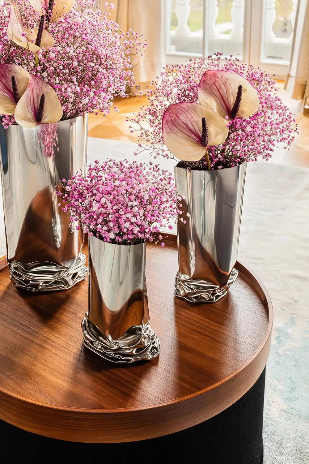 Contemporary Vase, 'Crash Vase' Medium, Stainless Steel