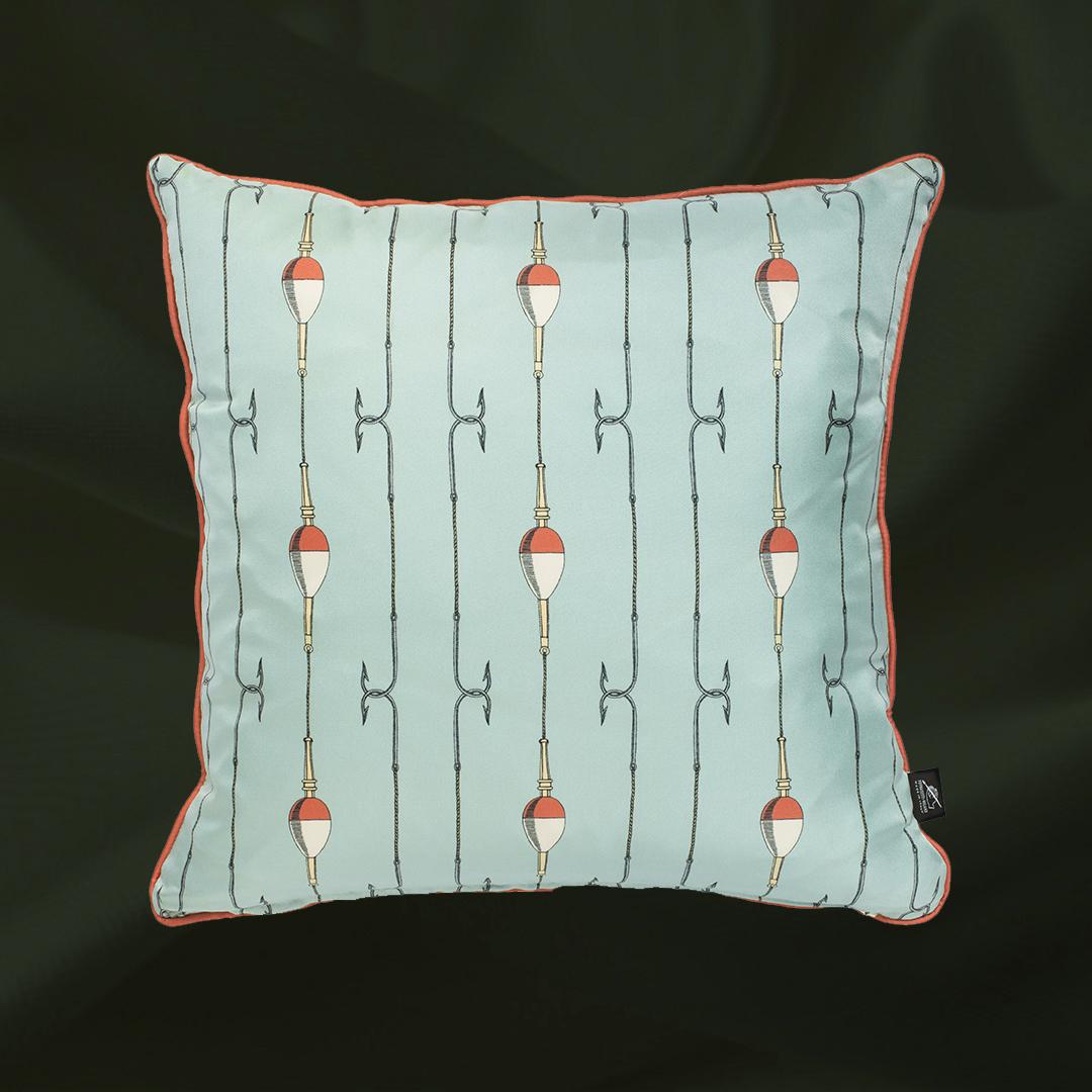 Set of 2 Fornasetti “Grande Pesce” Silk Cushion