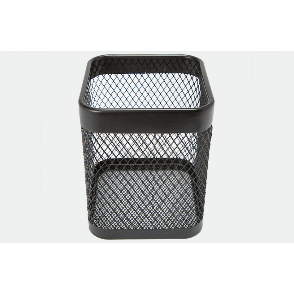 Mayaj Metal Utensil Holder Black – H16.5 × W13 × D13 cm