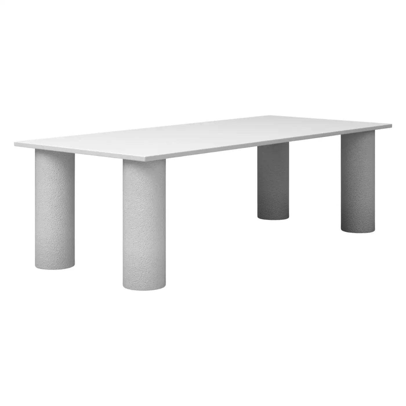 Made To Order Brutalist Outdoor Dining Table, Aged Finish