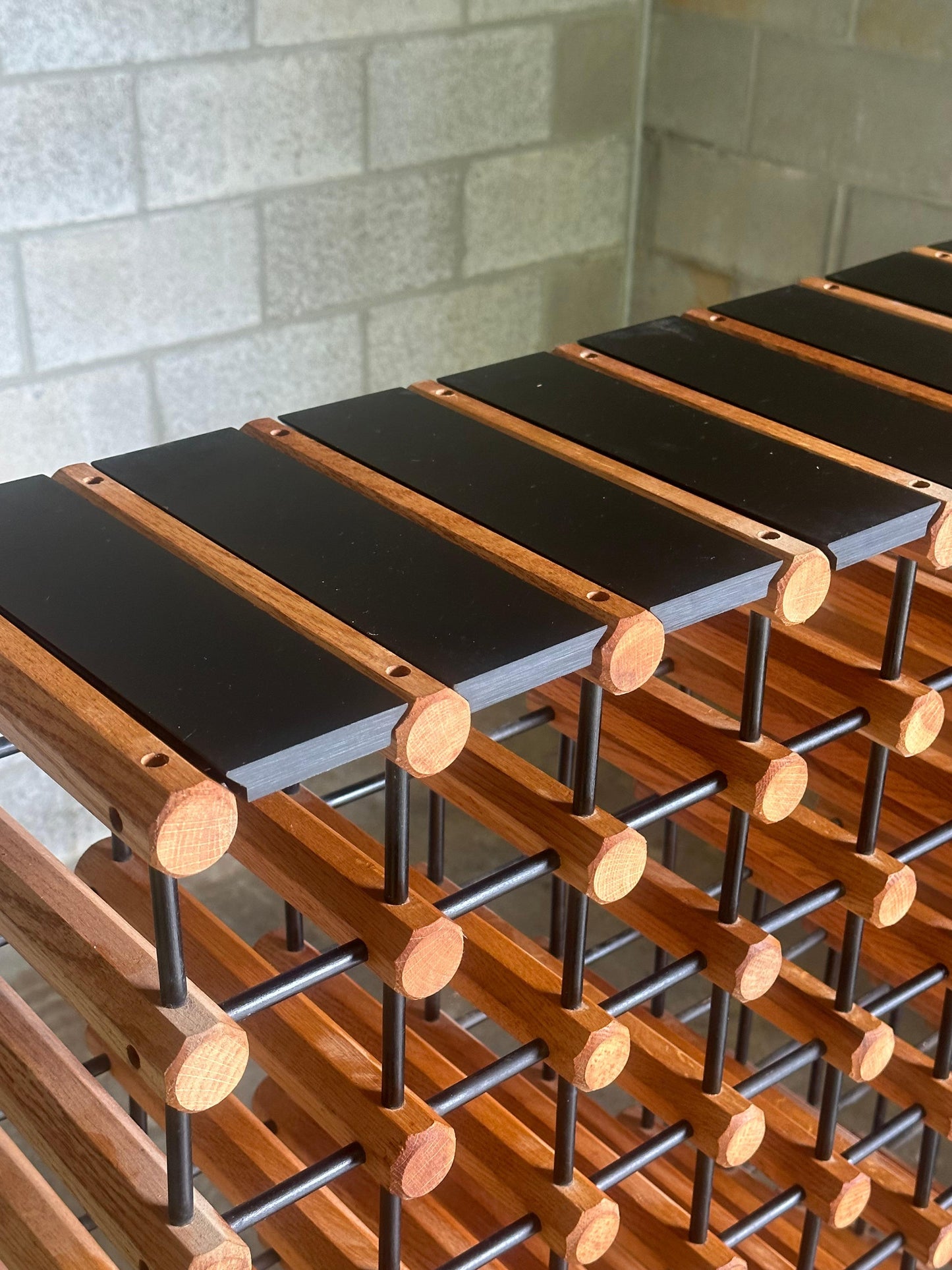 Vintage 1960s Monumental Danish Modular Oak Wine Rack – After Richard Nissen for Nissen Langaa
