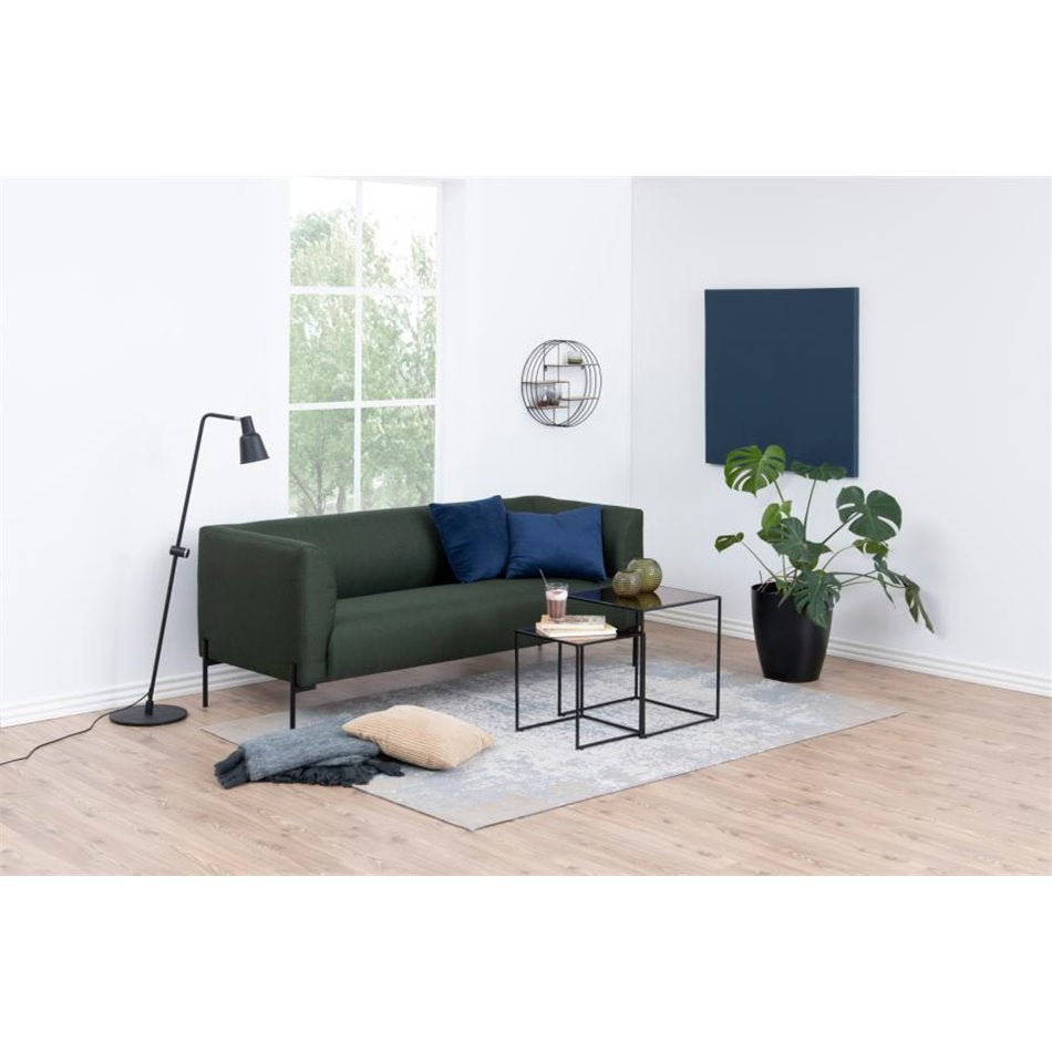 Wall shelf Adark, black/natural, H10cm, D45cm