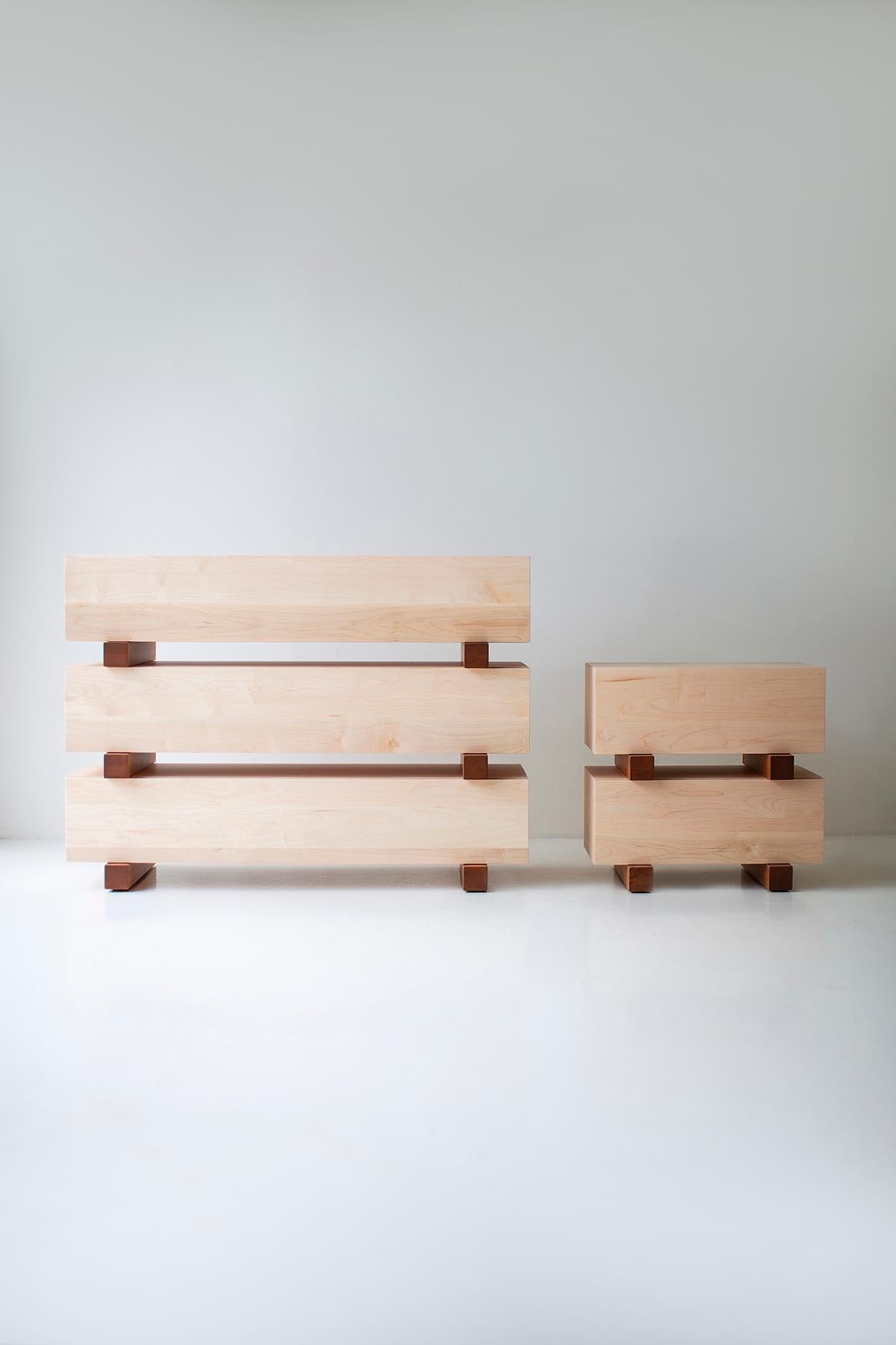Santa Fe Modern Maple Nightstand – Handmade in USA