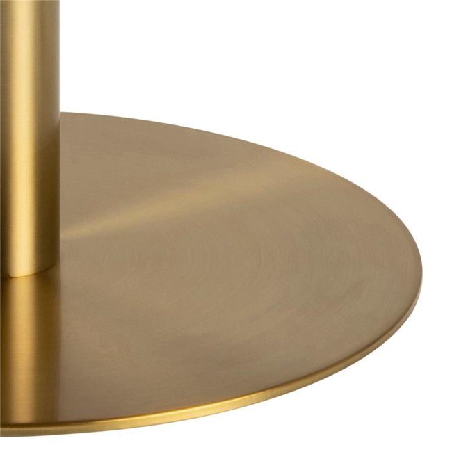 Round Coffee Table – Brass Frame with White Marble Top