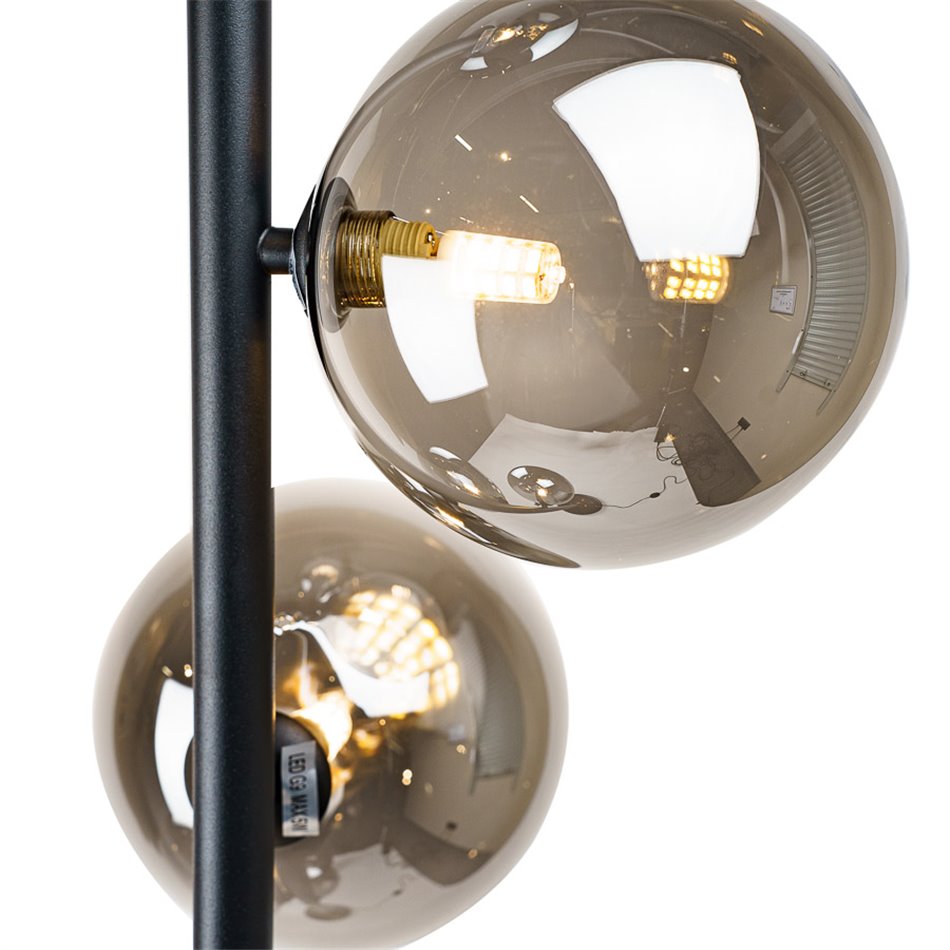 Floor lamp Rade, smoky, H170cm, D33.5cm, G9x5 5W(MAX)