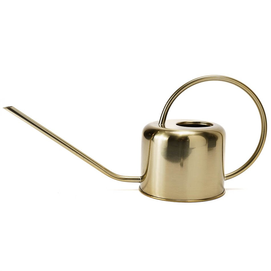Golden 0.9 L Metal Watering Can – Stylish Indoor Planter Accessory