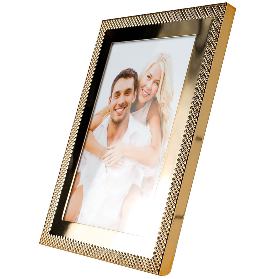 Photo frame Mallo GL, gold color, steel, 10x15cm