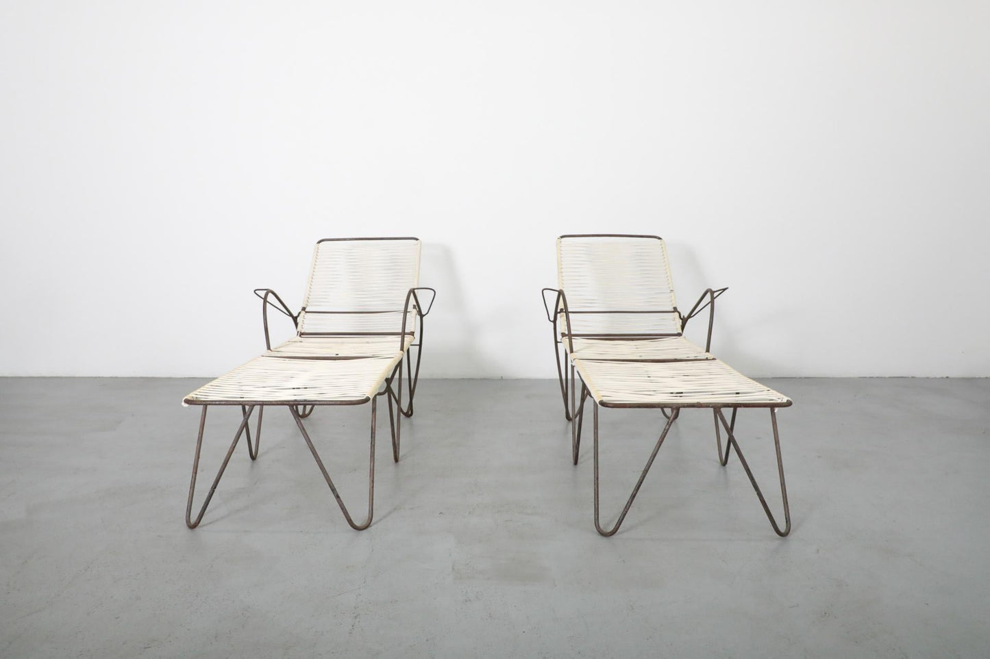 Pair of Walter Lamb Inspired Outdoor Poolside Chaise Lounge Chairs