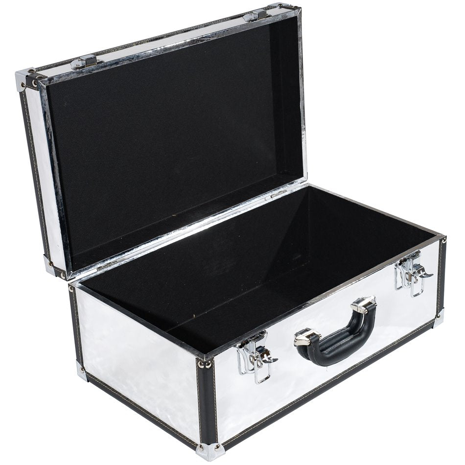 Wooden box Maella M, silver color, H23x40x16cm