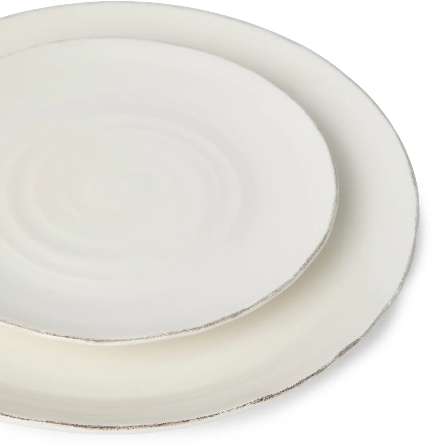Traditional Ceramic Plate Set (Milk) - 2 Pieces