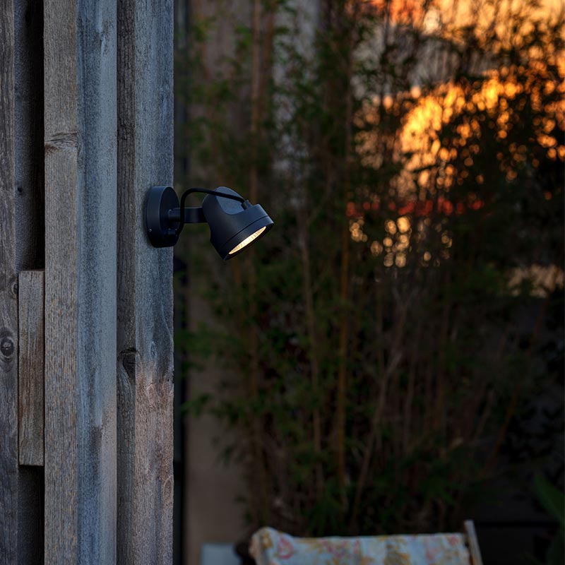 LED Outdoor Wall Spotlight – Dark Grey Finish