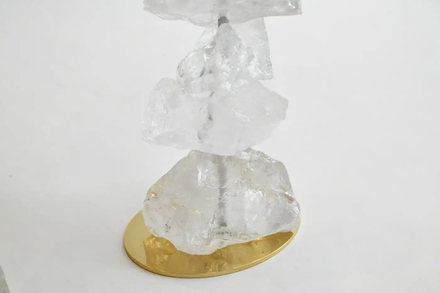 Natural Rock Crystal Candle Holders