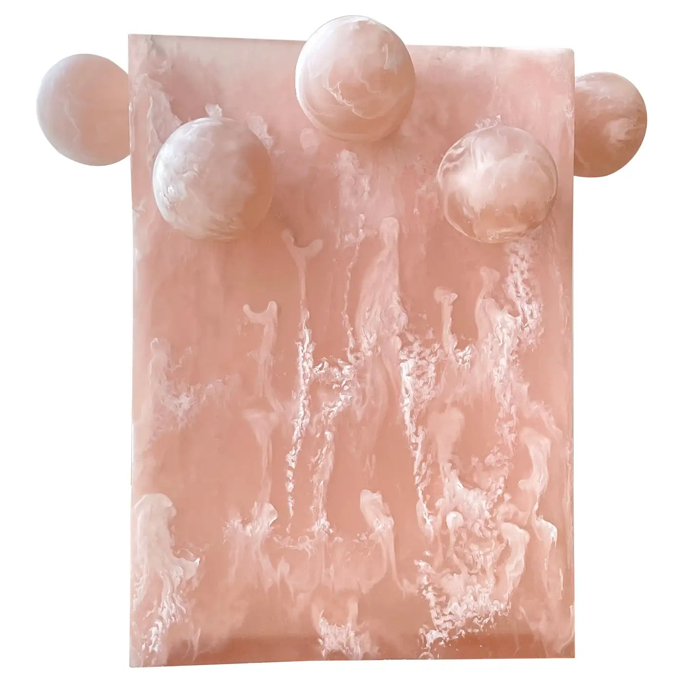 Rectangle Bubble Vase in Pink Resin