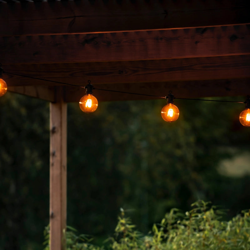 Konstsmide 4.5M Amber LED Glass Festoon Lights – 10 Lights