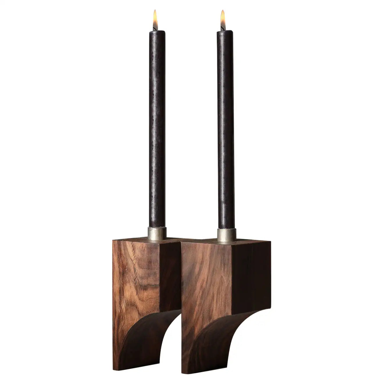 Sculptural Solid Walnut Candle Holder - Acer R:2