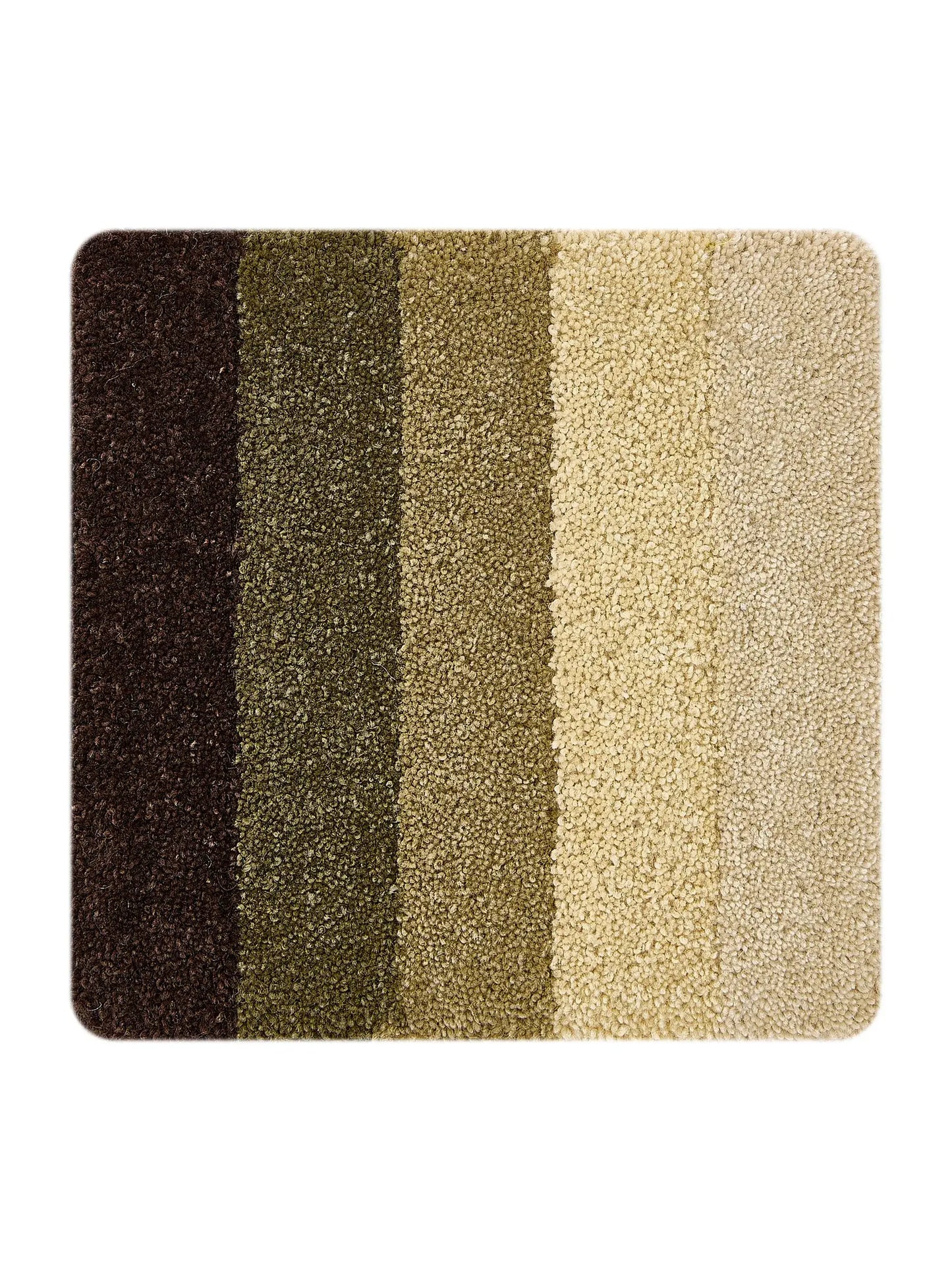 Green Geometric Textured Wool Rug