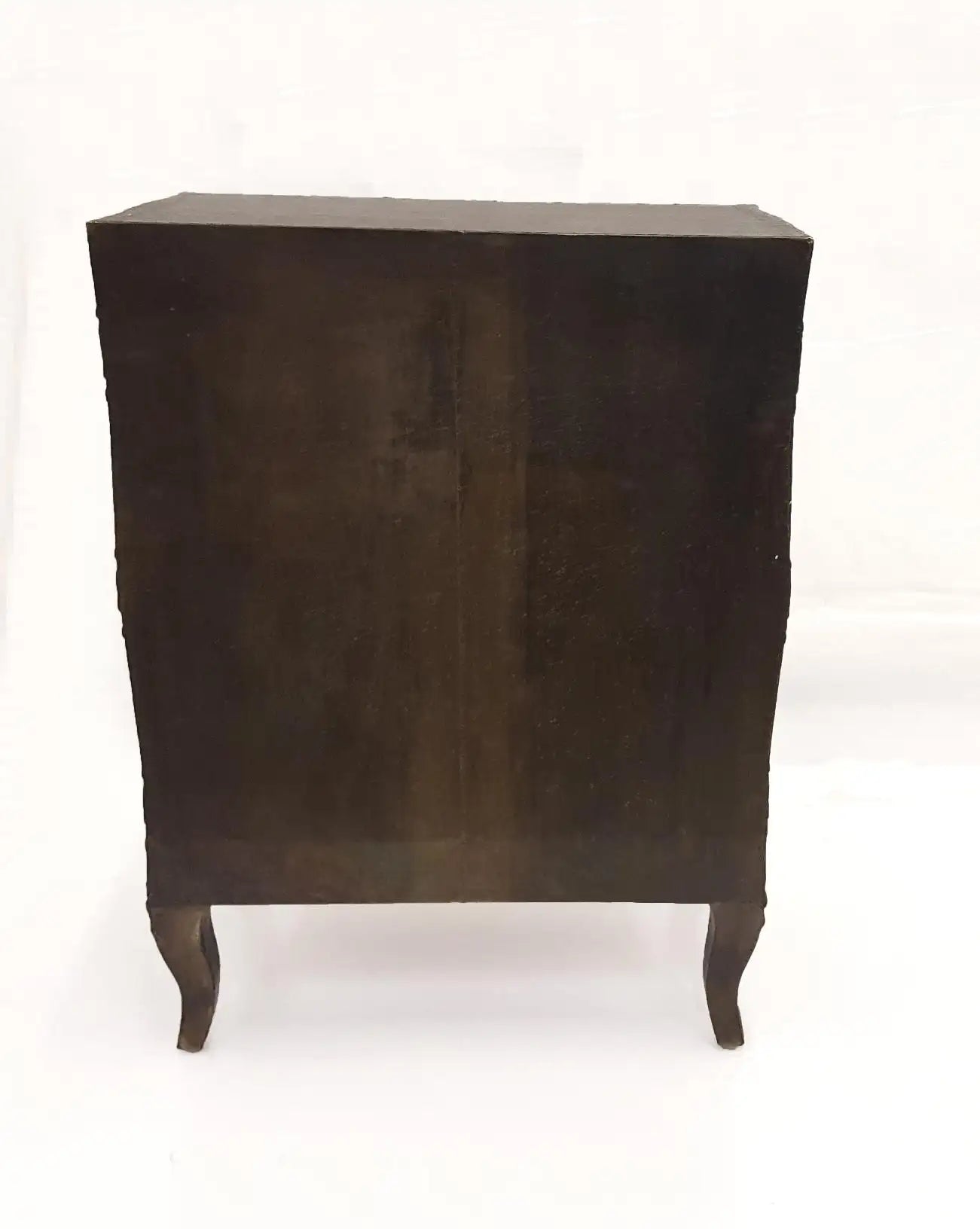 Dark brown wooden cabinet on a white background