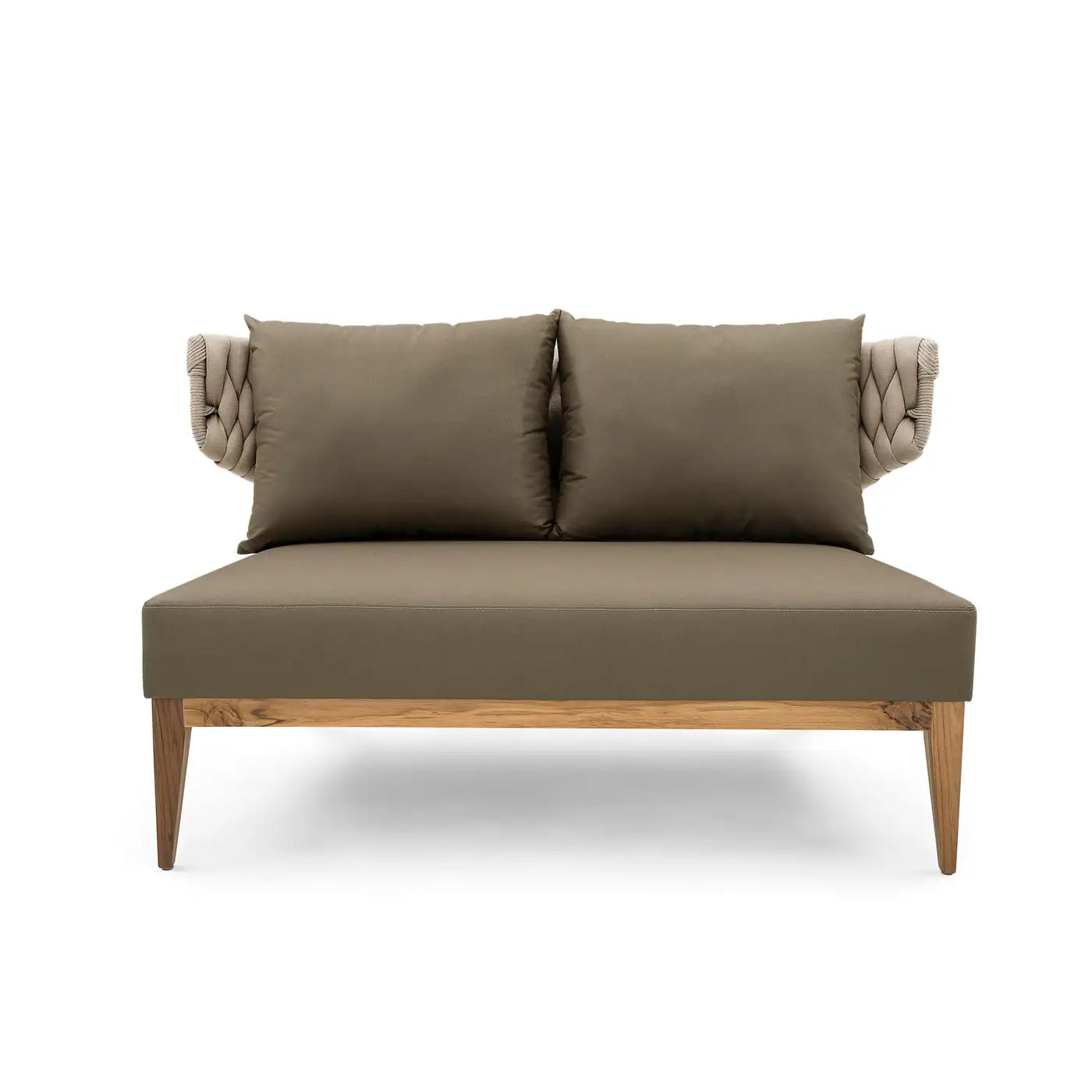 Outdoor Lounge Set with Loveseat and Chair in Olive Green