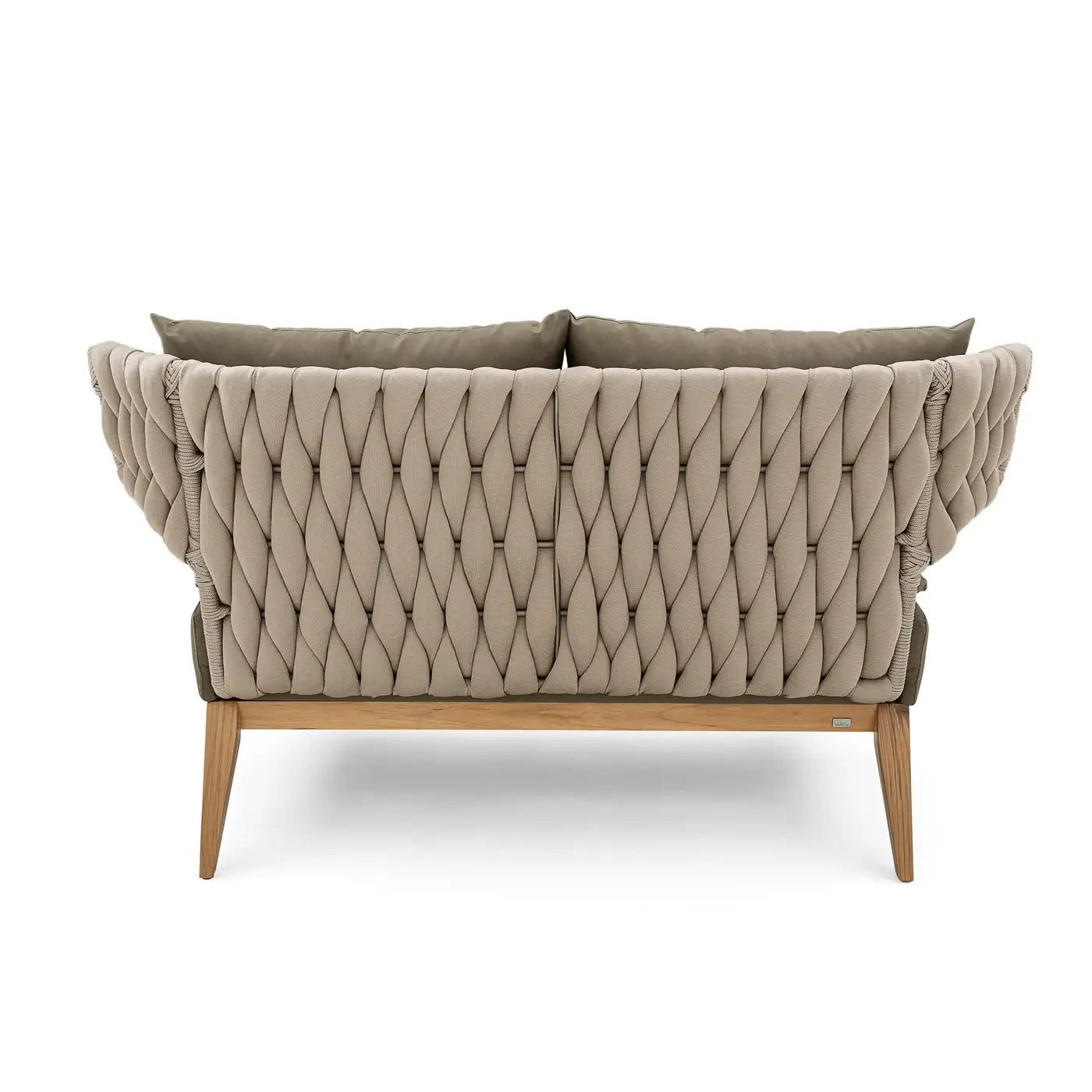 Outdoor Lounge Set with Loveseat and Chair in Olive Green