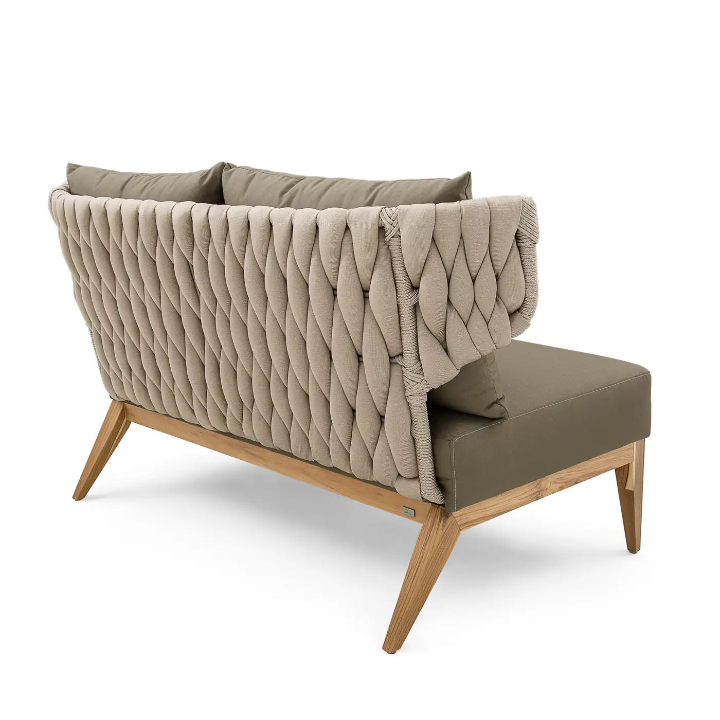 Outdoor Lounge Set with Loveseat and Chair in Olive Green