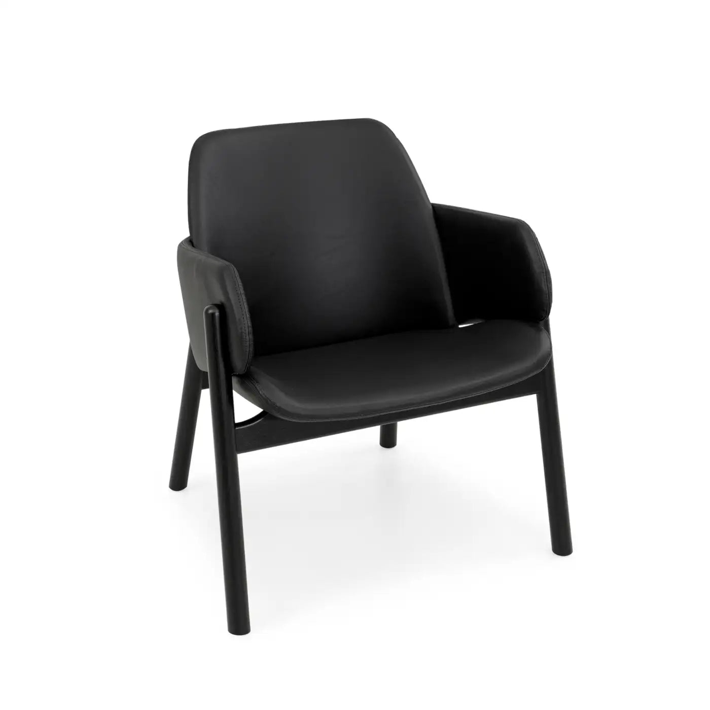 Black armchair on a white background